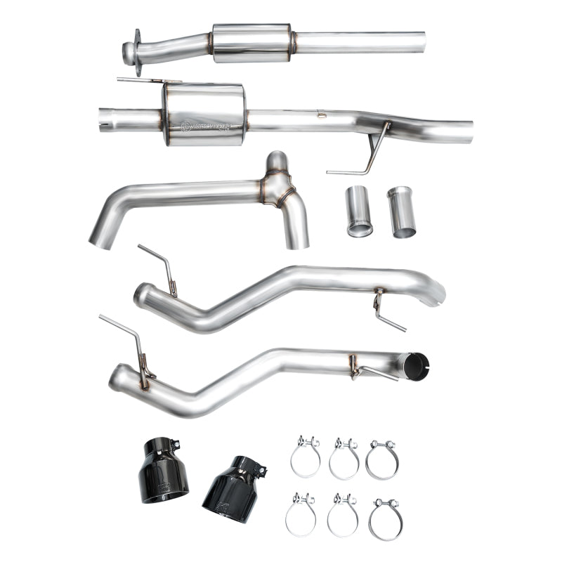 AWE Tuning 2021+ Ford F-150 Tremor (w/ Bumper Cutouts) 0FG Resonated Cat-Back - Diamond Black Tips Catback AWE Tuning