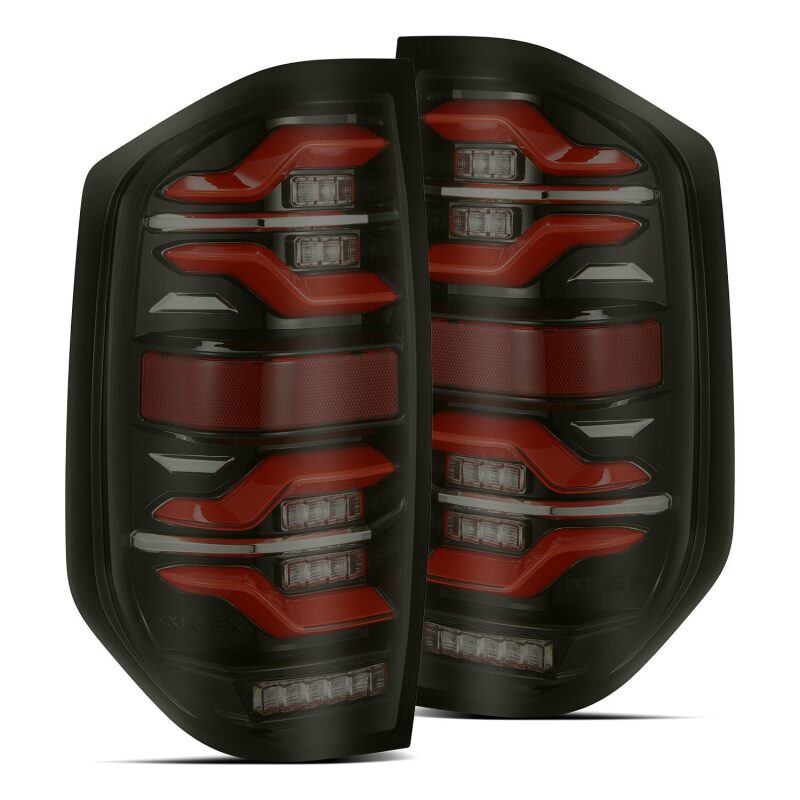AlphaRex 14-21 Toyota Tundra LUXX LED Taillights Black/Red w/Activ Light/Seq Signal Tail Lights AlphaRex