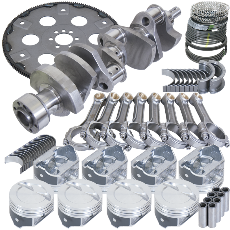 Eagle Chevy 350 1Pc 3.750in Crank 5.700in I-Beam Rod 4.000in Pistons Eagle 168 Tooth FP Bal Assembly Rotating Assemblies Eagle