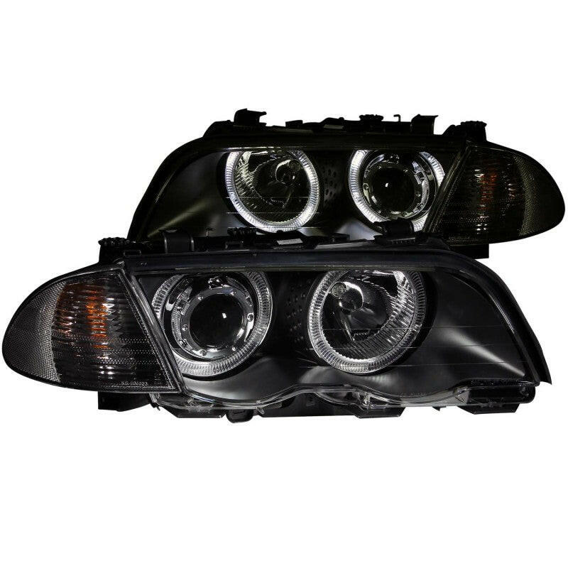 ANZO 1999-2001 BMW 3 Series E46 Projector Headlights w/ Halo Black (CCFL) Headlights ANZO