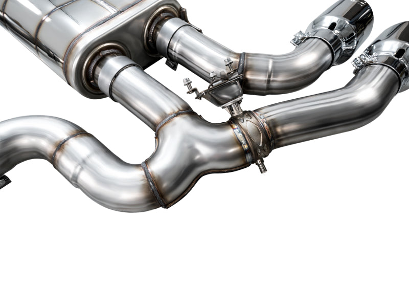 AWE Tuning 20-25 BMW X3 M/M Comp (F97) AWD SwitchPath Axle-Back Exhaust - Chrome Silver Tips Axle Back AWE Tuning