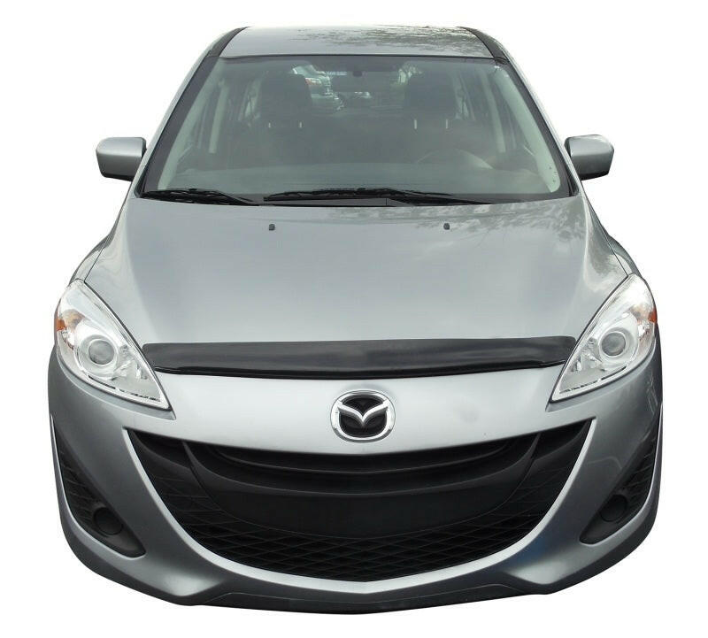 AVS 12-14 Mazda 5 Carflector Low Profile Hood Shield - Smoke Hood Deflectors AVS