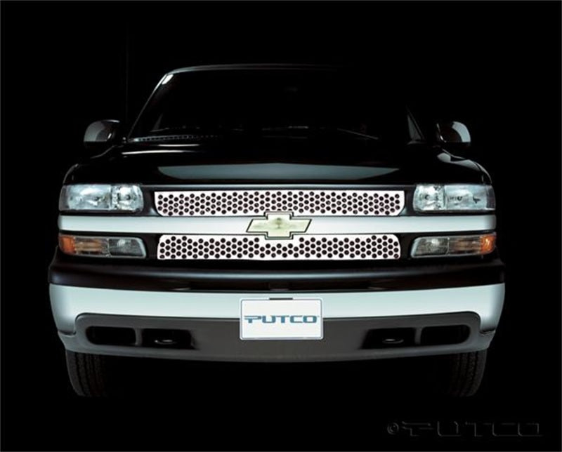 Putco 99-00 Chevrolet Silverado LD Punch Stainless Steel Grilles Grilles Putco