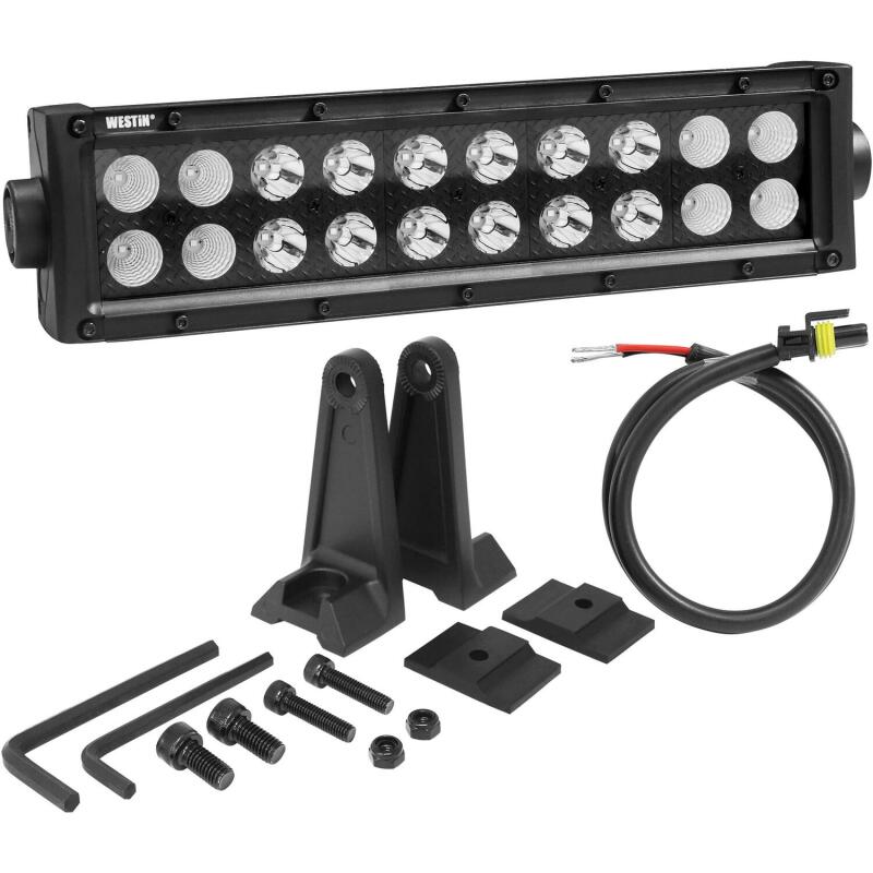Westin B-FORCE LED Light Bar Double Row 10 inch Combo w/3W Cree - Black Light Bars & Cubes Westin