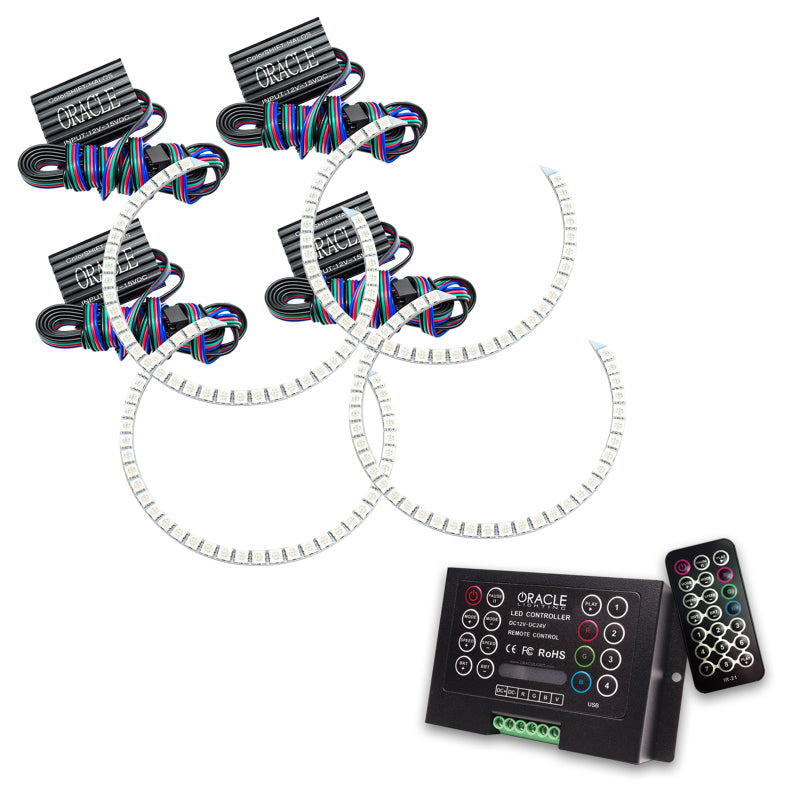Oracle Ford F250/350 11-16 Halo Kit (Round Ring Design) - ColorSHIFT w/ 2.0 Controller Headlights ORACLE Lighting