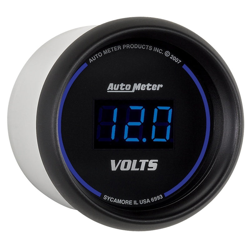 Autometer Cobalt Digital 52.4mm Black Voltmeter Gauges AutoMeter