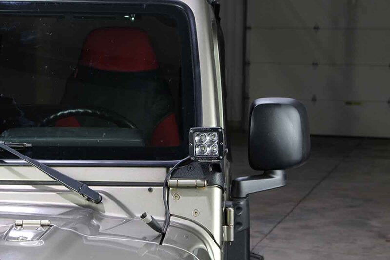 Fishbone Offroad 97-06 Jeep Wrangler TJ Windshield Light Bracket Light Mounts Fishbone Offroad
