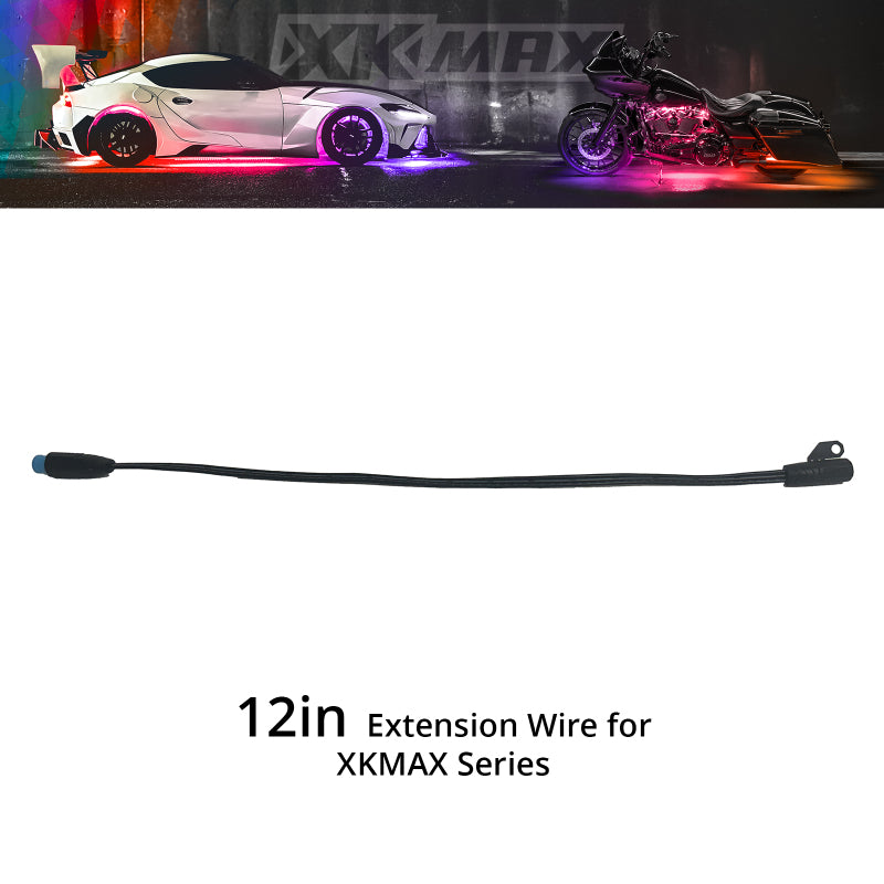 XK Glow XKmax 12in Extension Wire Wiring Connectors XKGLOW