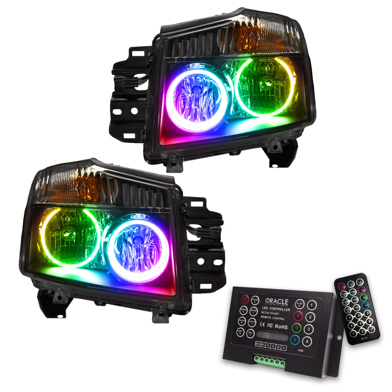 Oracle 08-15 Nissan Titan SMD HL - ColorSHIFT w/ 2.0 Controller Headlights ORACLE Lighting