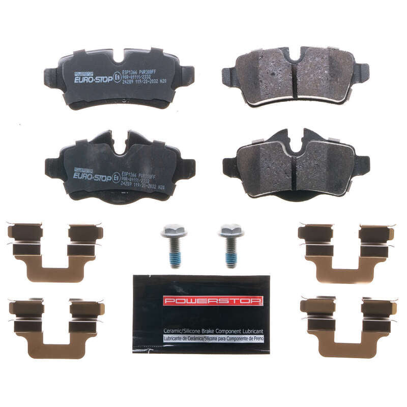 Power Stop 07-15 Mini Cooper Euro-Stop ECE-R90 Rear Brake Pads Brake Pads - OE PowerStop