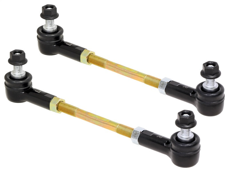 RockJock Adjustable Sway Bar End Link Kit 6 1/2in Long Rods w/ Sealed Rod Ends and Jam Nuts pair Sway Bar Endlinks RockJock