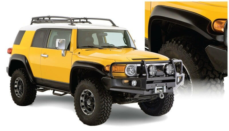 Bushwacker 07-14 Toyota FJ Cruiser Extend-A-Fender Style Flares 4pc - Black Fender Flares Bushwacker