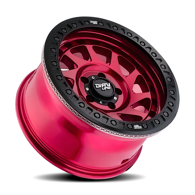Dirty Life 9313 Enigma Race 17x9 / 6x139.7 BP / -38mm Offset / 106mm Hub Crimson Candy Red Wheel Wheels - Cast Dirty Life