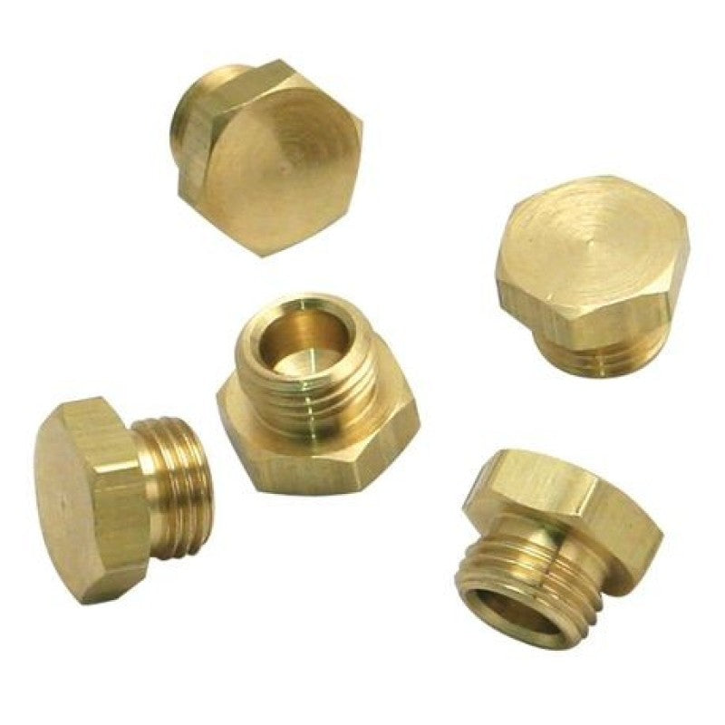 S&S Cycle Bowl Plug Threaded Brass - 5 Pack Hardware - Singles S&S Cycle