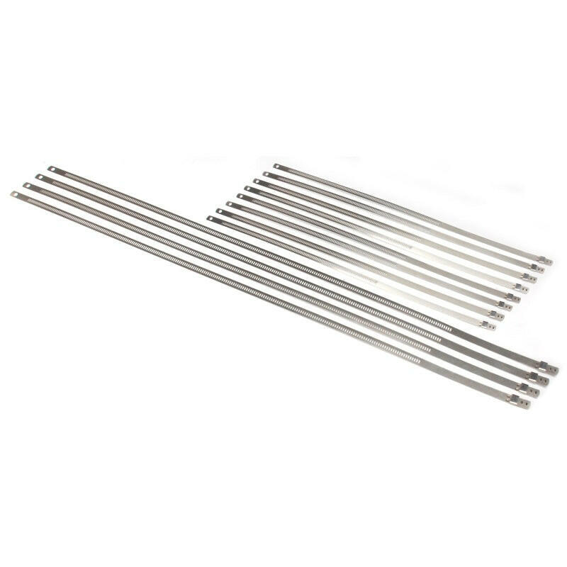 DEI Stainless Steel Positive Locking Tie Eight 1/4in (7mm) x 9in and Four 7mm x 20in Clamps DEI