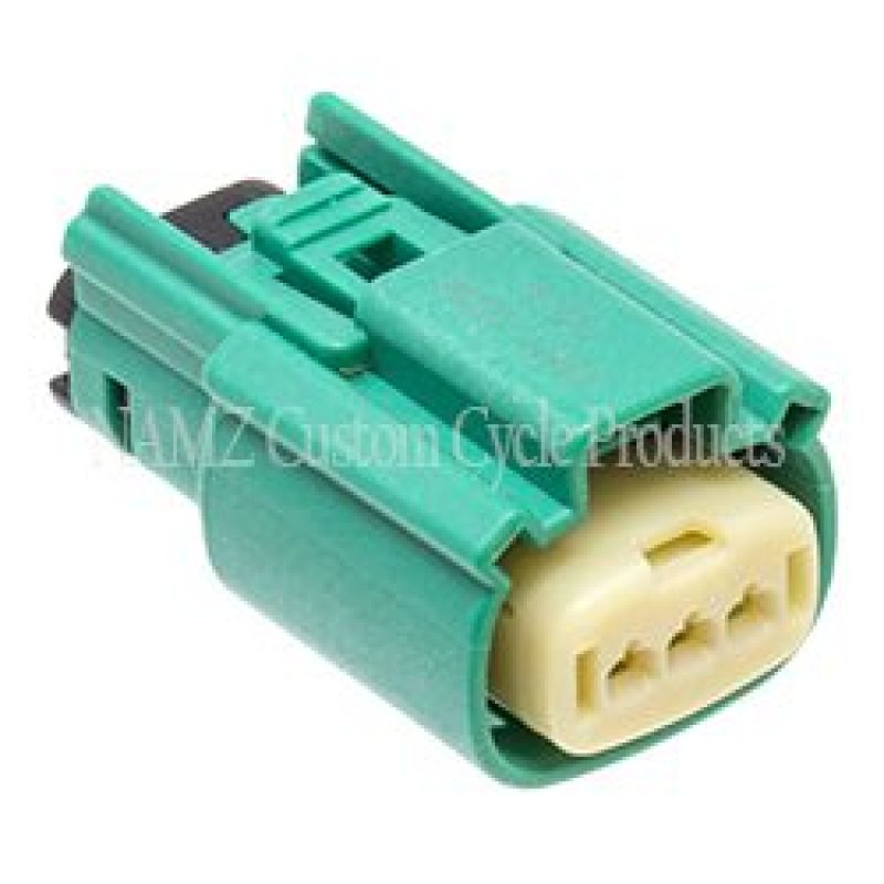 NAMZ 2007 VROD CAW/CD/CDX Main Harness Molex MX-150 3-Pos Male Connector - Green (HD 72540-07GN) Wiring Connectors NAMZ