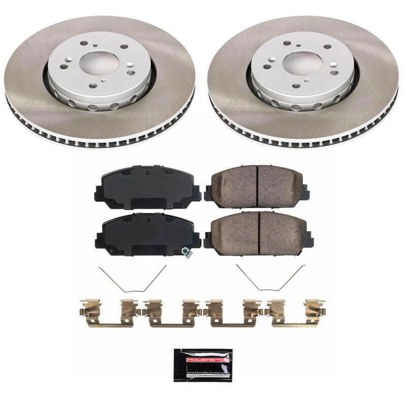 Power Stop 13-18 Acura RDX Front Semi-Coated Rotor Kit Brake Kits - Performance Blank PowerStop