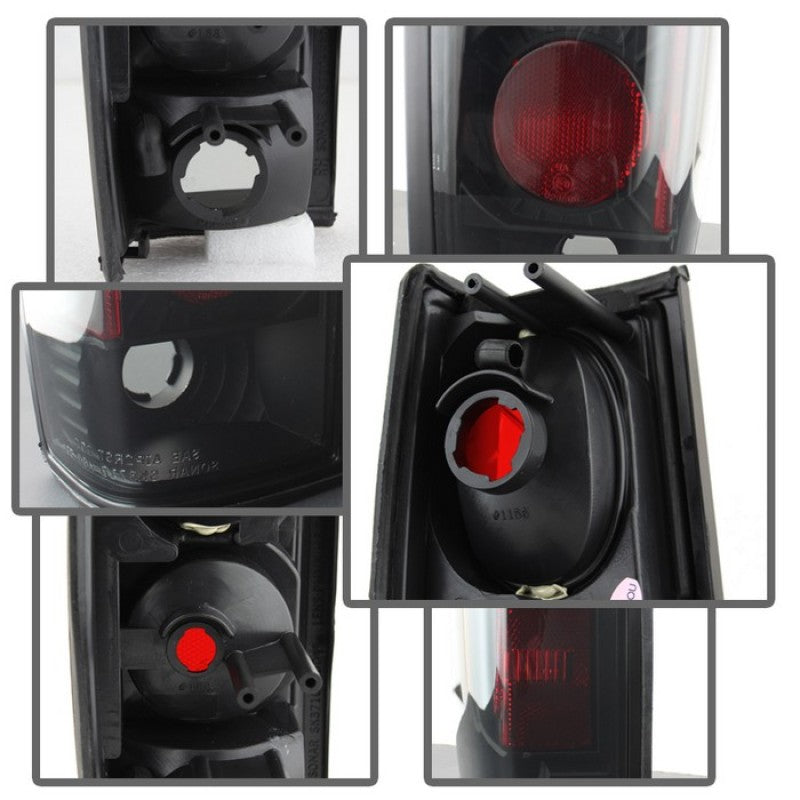 Spyder Nissan Hardbody 86-97 Euro Style Tail Lights Black Smoke ALT-YD-NH86-BSM Tail Lights SPYDER