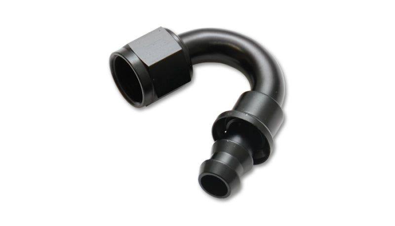 Vibrant -8AN Push-On 150 Deg Hose End Fitting - Aluminum Fittings Vibrant