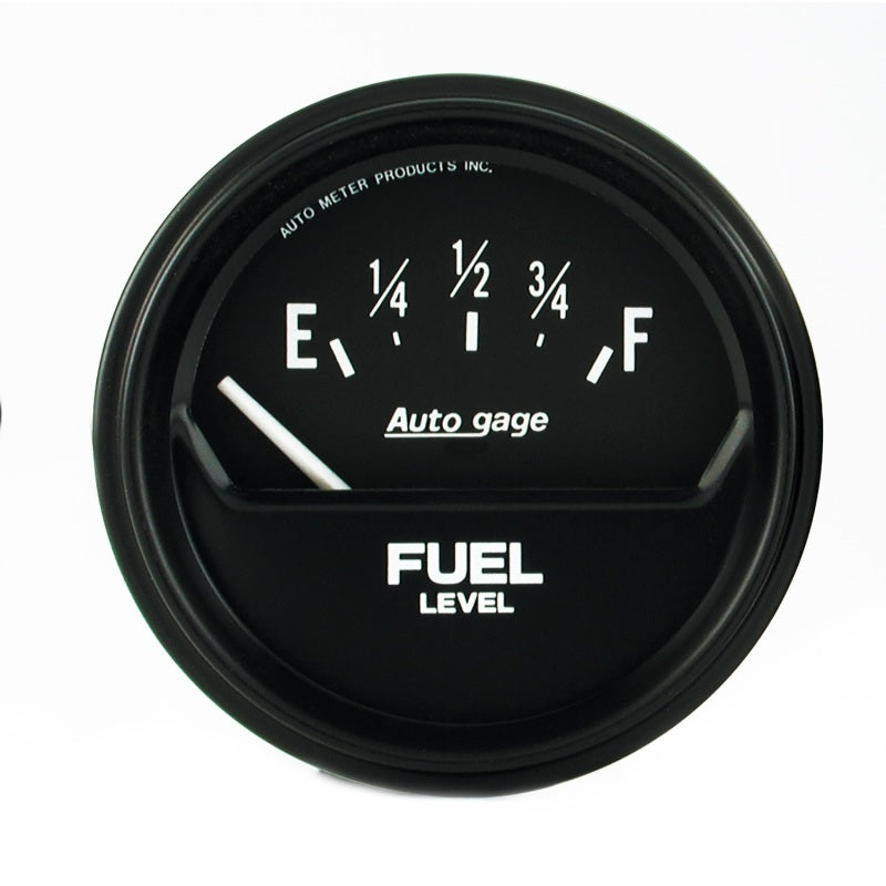Autometer AutoGage 2-5/8in 0-90 Short Sweep Electrical Fuel Level - Black Gauges AutoMeter