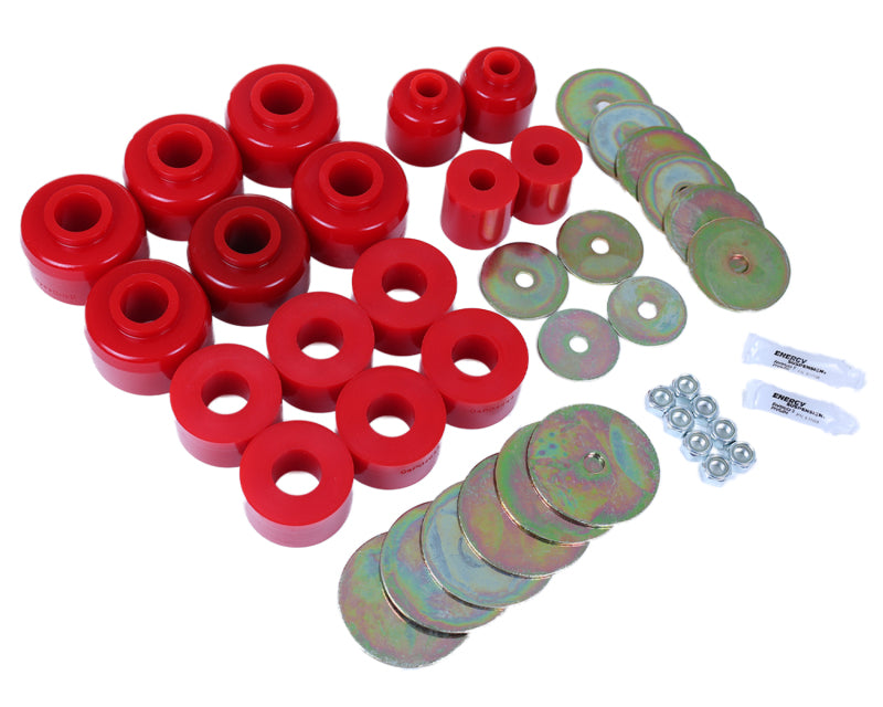 Energy Suspension 03-09 Toyota 4Runner/GX470 / 07-14 FJ Cruiser Red Body Mount Bushing Set Bushing Kits Energy Suspension