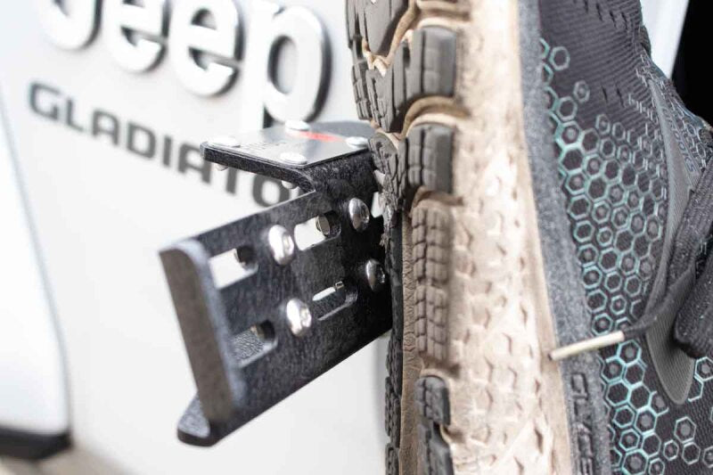 Fishbone Offroad 2007+ Jeep Wrangler/Gladiator Steel - Black Foot Peg Set Steps Fishbone Offroad