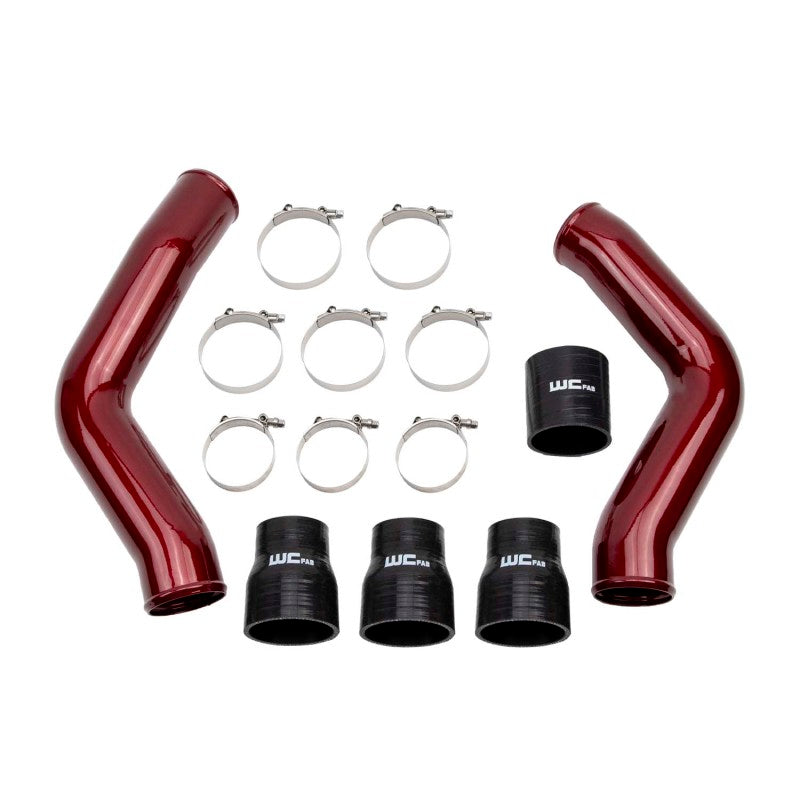 Wehrli 13-18 Ram 6.7L Cummins 3.5in Intercooler Pipes Kit - WCFab Red Intercooler Pipe Kits Wehrli