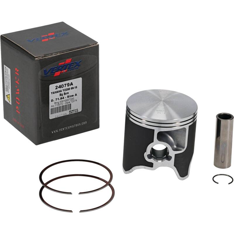 Vertex Piston 22-23 Fantic Motor XX 250 250cc +5.6mm Cast Big Bore Piston Kit 72mm. 295cc. Piston Sets - Powersports Vertex Pistons