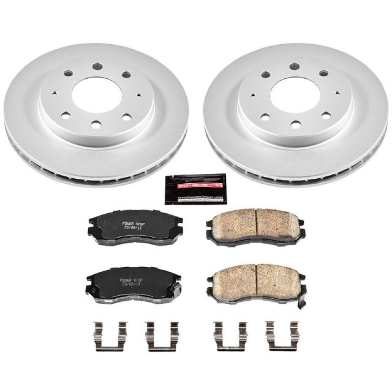 Power Stop 93-95 Eagle Summit Front Z17 Evolution Geomet Coated Brake Kit Brake Kits - Performance Blank PowerStop