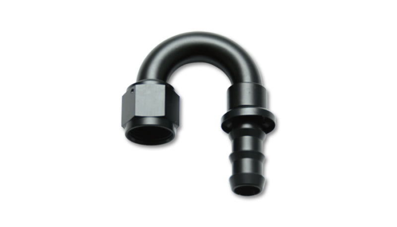 Vibrant -8AN Push-On 180 Deg Hose End Fitting - Aluminum Fittings Vibrant