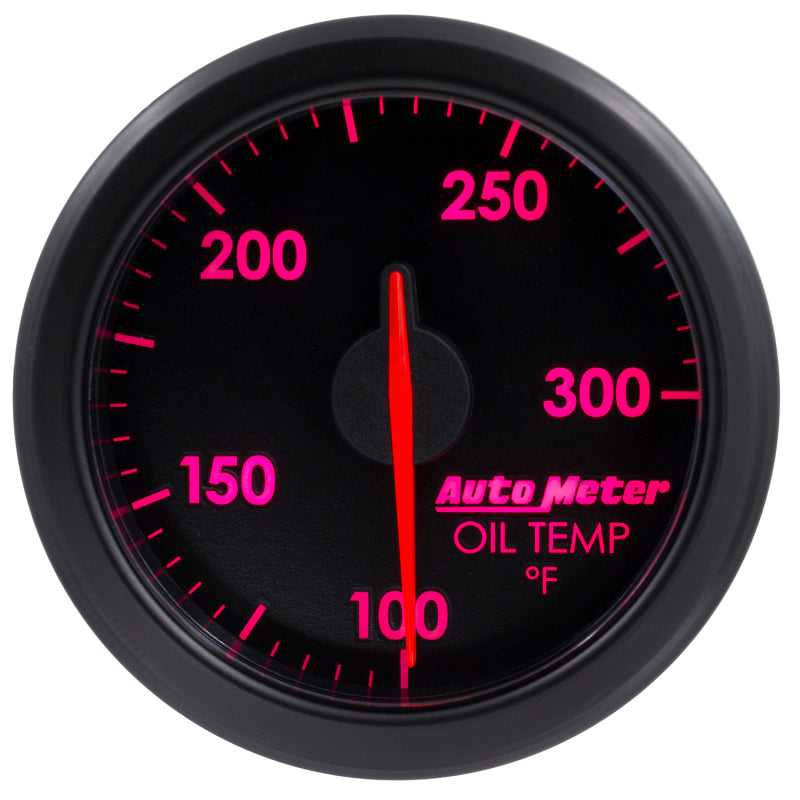 Autometer Airdrive 2-1/6in Oil Temp Gauge 100-300 Degrees F - Black Gauges AutoMeter