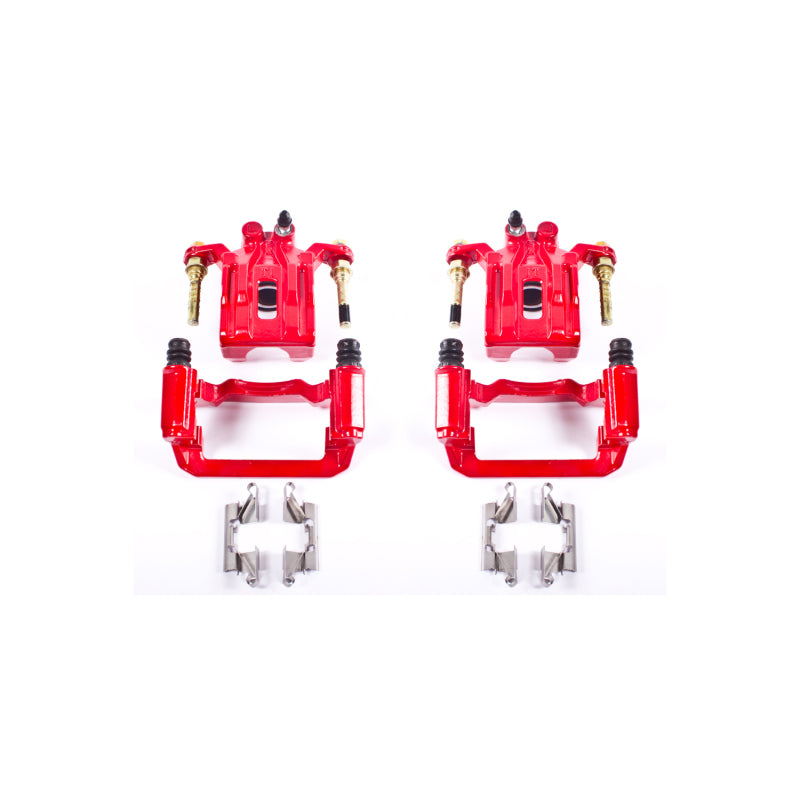 Power Stop 05-12 Nissan Pathfinder Rear Red Calipers w/Brackets - Pair Brake Calipers - Perf PowerStop