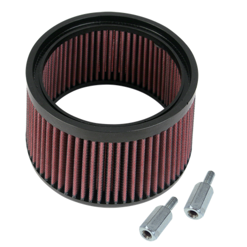 S&S Cycle 1in Taller Pleated Stealth Air Filter Kit Air Filters - Direct Fit S&S Cycle