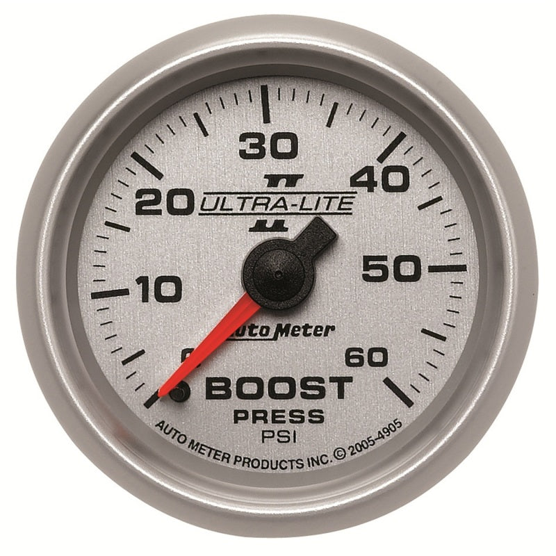 Autometer Ultra-Lite II 52mm 0-60 PSI Mechanical Boost Gauge Gauges AutoMeter