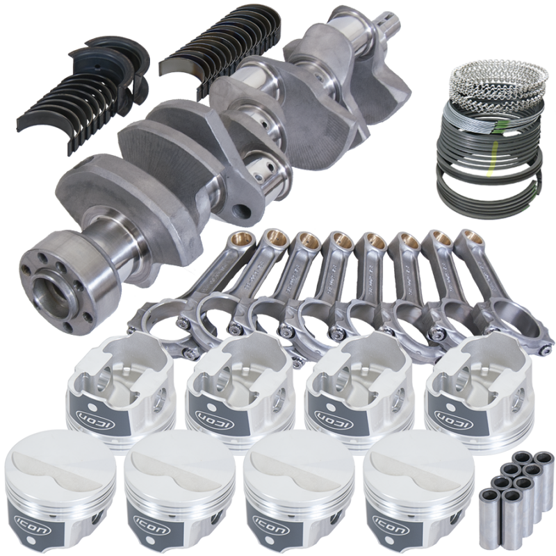 Eagle Chevy LT1 350 1Pc 3.480in Crank 5.700in I-Beam Rods -3.7cc 4.030in Pistons Rotating Assembly Rotating Assemblies Eagle