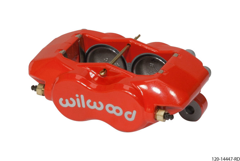 Wilwood Caliper-Forged Dynalite w/Dust Seal-Red 1.75in Pistons .81in Disc Brake Calipers - Perf Wilwood