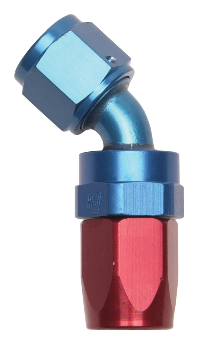 Russell Performance -12 AN Red/Blue 45 Degree Full Flow Swivel Hose End Fittings Russell