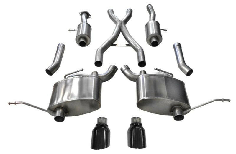 Corsa 2011-2021 Jeep Grand Cherokee 3.6L 2.5in Dual Rear Exit Sport Exhaust w/ 4.5in Black Tips Catback CORSA Performance