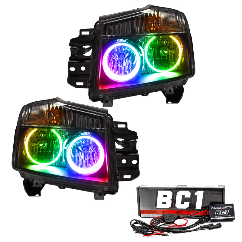 Oracle 08-15 Nissan Titan SMD HL - ColorSHIFT w/ BC1 Controller Headlights ORACLE Lighting