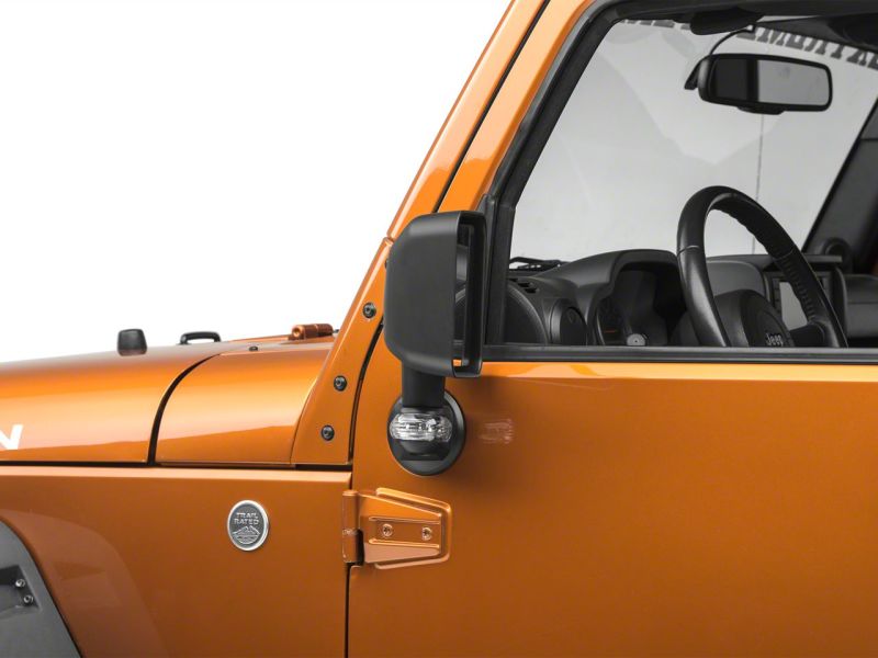 Raxiom 07-18 Jeep Wrangler JK Side Mirrors w/ LED Signal Indicators- Blk Sidemarkers & Indicators Raxiom