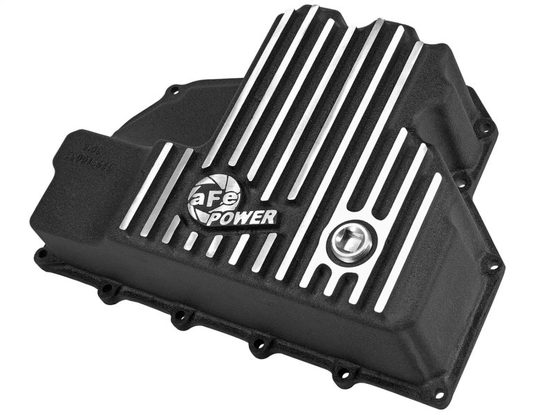 AFE Engine Oil Pan Black Machined; 14-16 Dodge RAM 1500 EcoDiesel 3.0L V6 (td) Diff Covers aFe