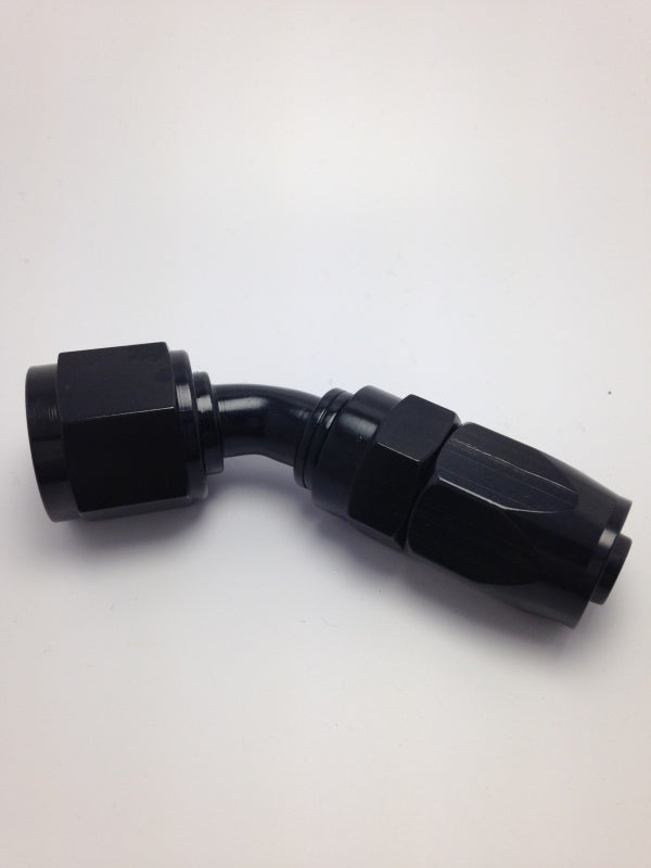 Fragola -10AN Fem x -8AN Hose 45 Degree Reducing Hose End - Black Fittings Fragola