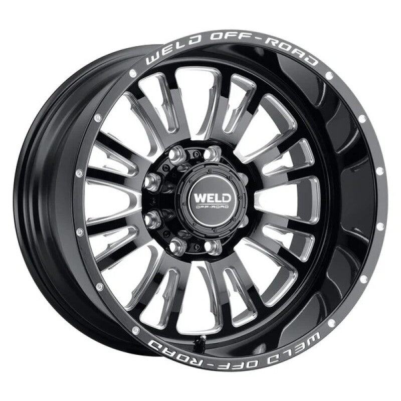 Weld Slingblade 20x9 / 8x180 BP / 0 Offset / 5 BS / 124.3 Bore Gloss Black Milled Wheel Wheels - Forged Weld