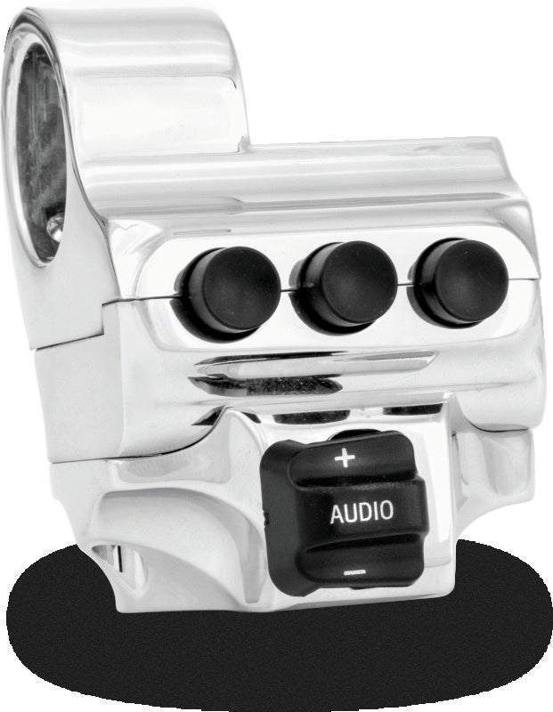 Performance Machine Switch Assy 4 Button Lt Sd - Chrome Handlebars Performance Machine