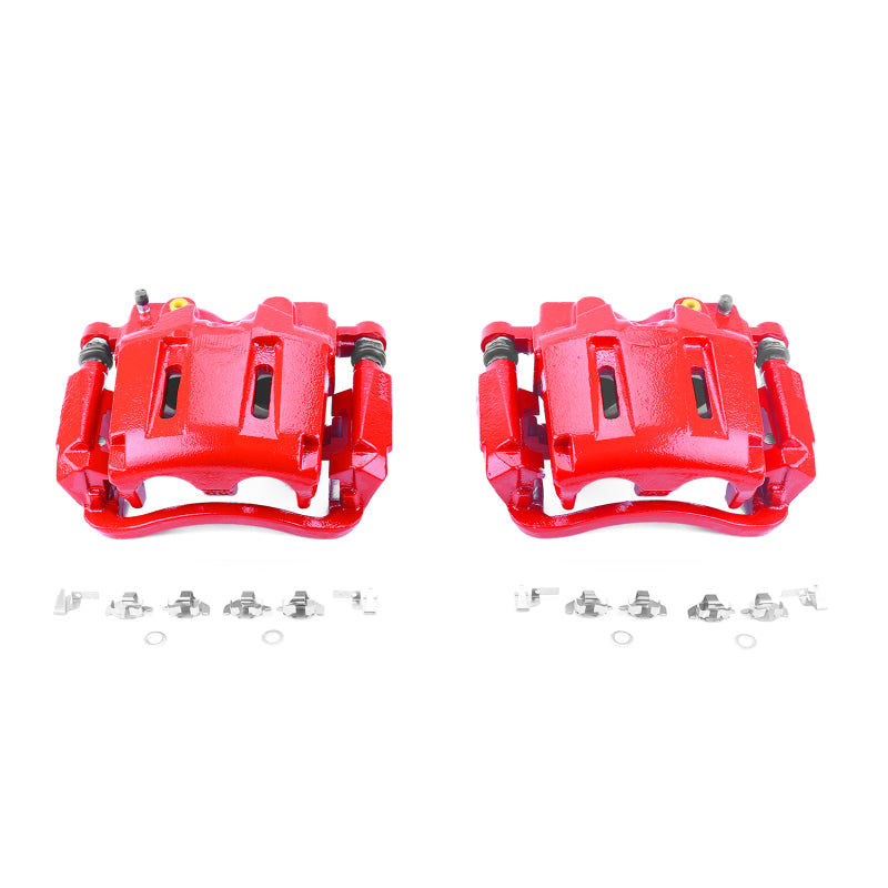 Power Stop 05-12 Ford F-250 Super Duty Front Red Calipers w/Brackets - Pair Brake Calipers - Perf PowerStop