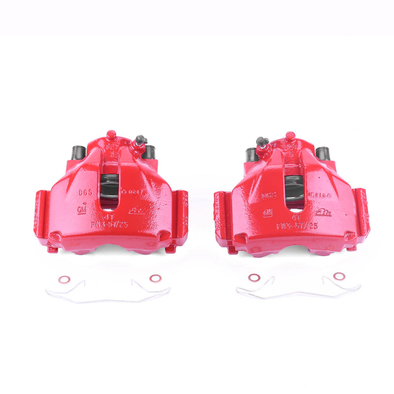 Power Stop 00-03 Saab 9-3 Front Red Calipers w/Brackets - Pair Brake Calipers - Perf PowerStop