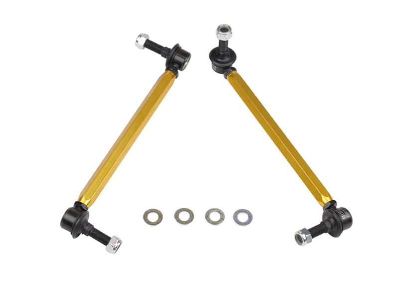 Whiteline 05+ Mustang Coupe 8cyl (Inc Shelby GT/ GT500) Front Swaybar Link Kit H/Duty Adj Steel Ball Sway Bar Endlinks Whiteline