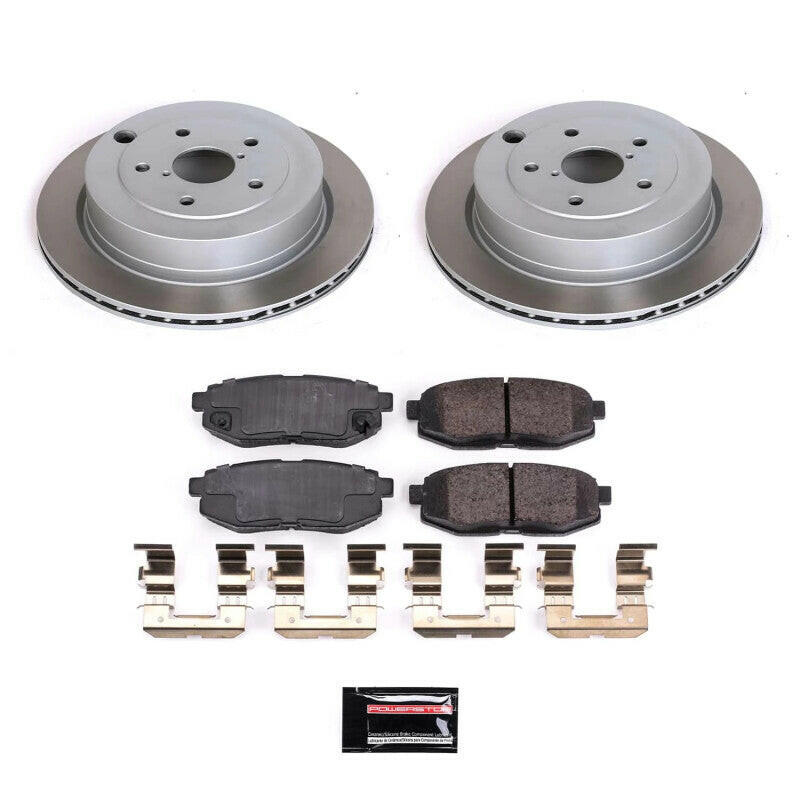 Power Stop 08-14 Subaru Tribeca Rear Semi-Coated Rotor Kit Brake Kits - Performance Blank PowerStop