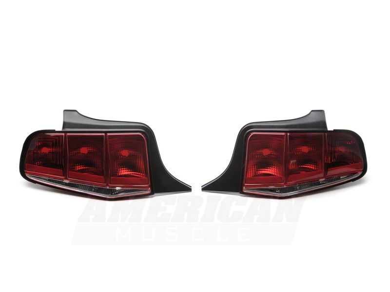 Raxiom 10-12 Ford Mustang Aero Tail Lights- Blk Housing (Smoked Lens) Tail Lights Raxiom