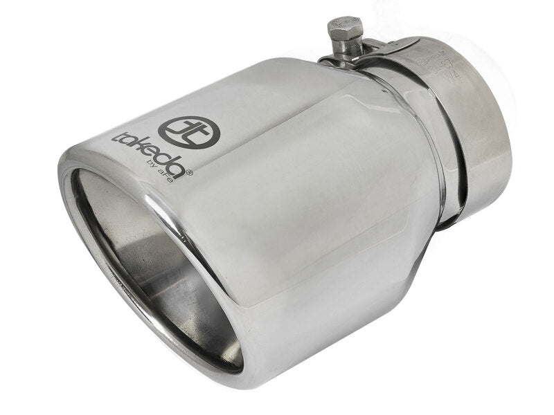 aFe Takeda Universal Exhaust Tip 2-1/2 IN Inlet x 4 IN Outlet x 6 IN L- Polished Tips aFe